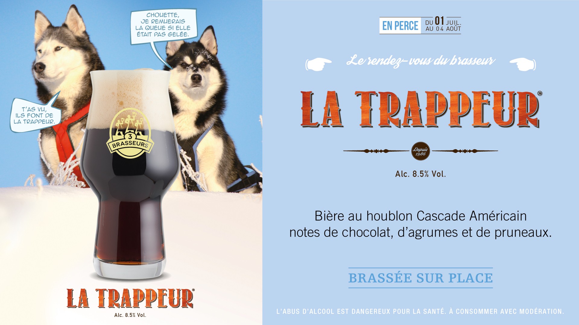 La Trappeur des 3Brasseurs Réunion la Bière de Noël