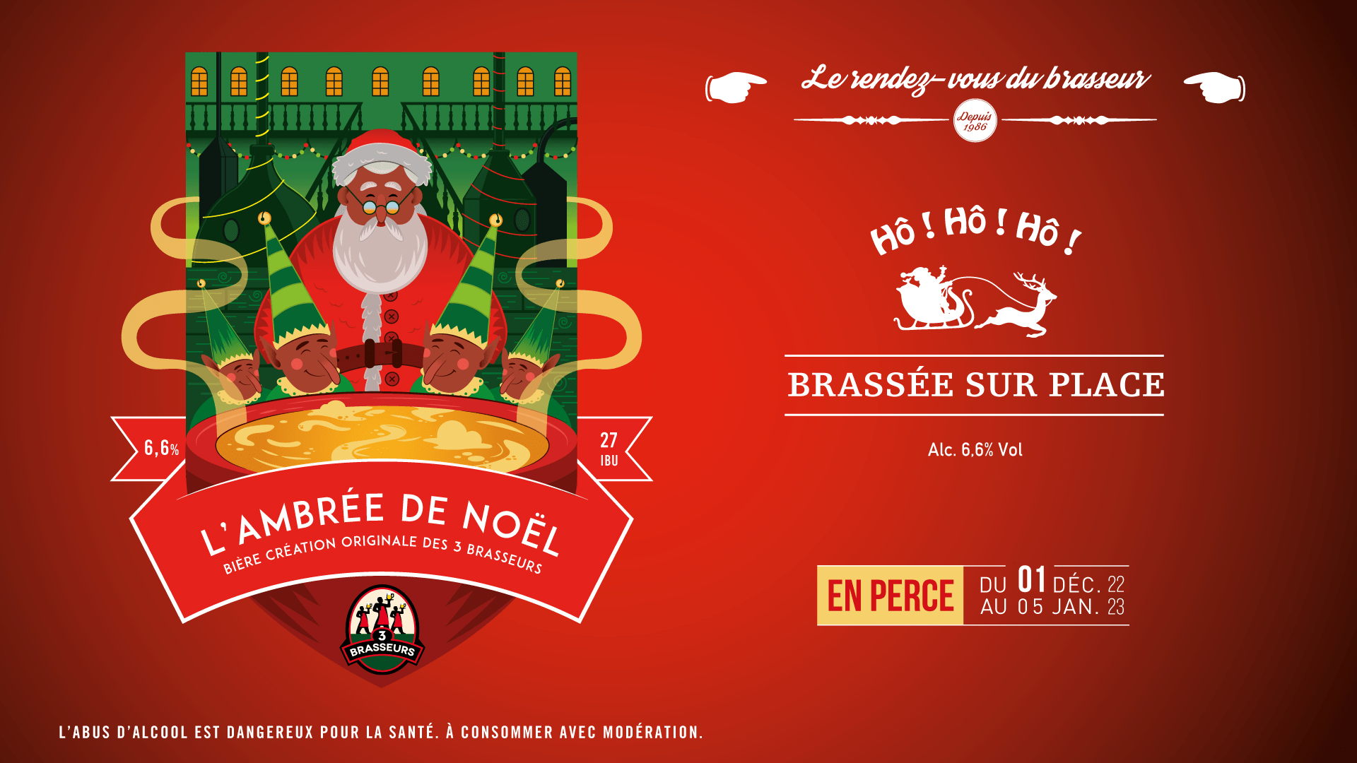 Cuvée du mois : Ambrée de Noel Nouvelle cuvée : Feng Shui Bière 3BRasseurs